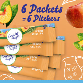 Crystal Light dispensing-packet-into-water demonstrates quick, easy preparation.