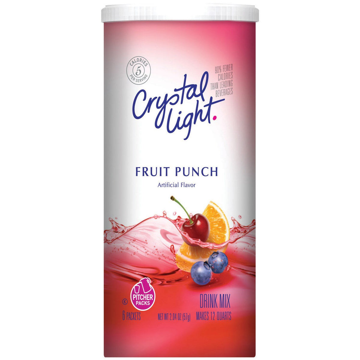 Crystal Light Fruit Punch packaging collection ready for pantry storage.