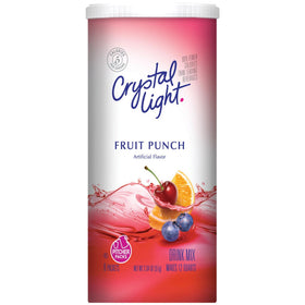 Crystal Light Fruit Punch packaging collection ready for pantry storage.