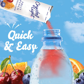 Crystal Light gluten-free and kosher formula flavors water for various diets.