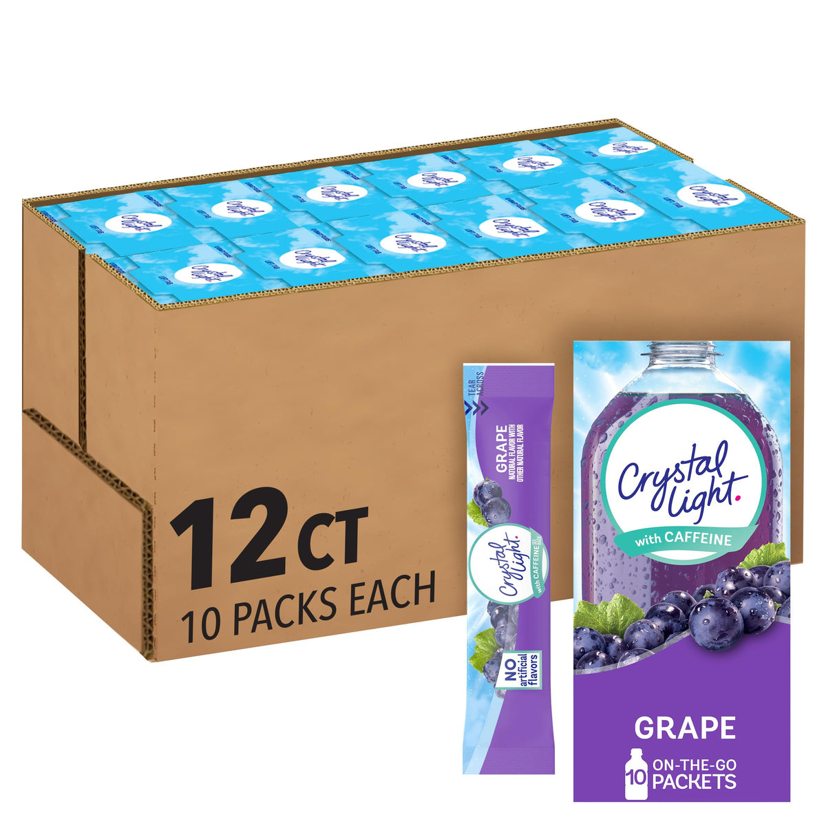 Crystal Light Grape on-the-go packets ready for quick hydration on the move