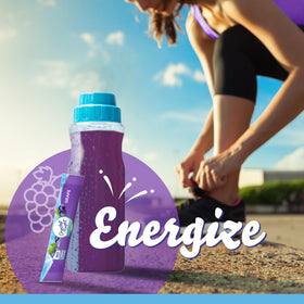Crystal Light Grape zero sugar with 10 calories per packet for light sipping.