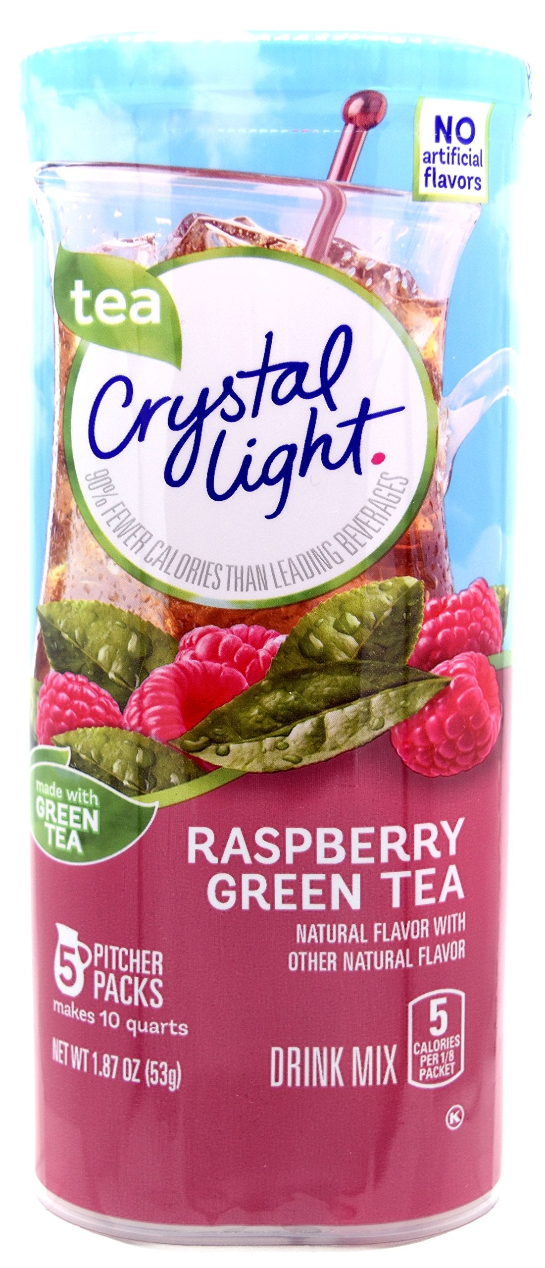 Crystal Light Green Tea Raspberry pitcher-packs offer refreshing, sugar-free hydration.