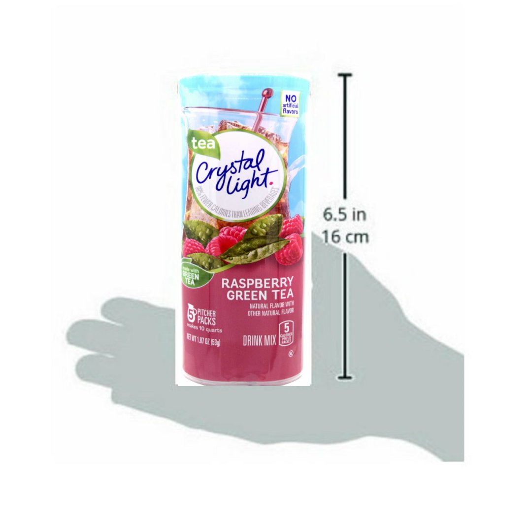 Crystal Light Green Tea Raspberry taste-sip hints bright fruit notes.
