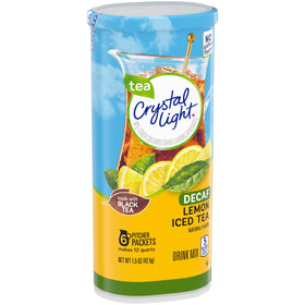 Crystal Light Lemon Iced Tea packets for quick hydration without caffeine