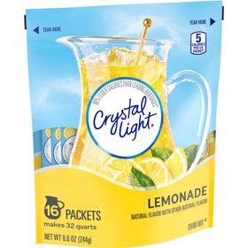 Crystal Light Lemonade Drink Mix 3-pack, simple batch for gatherings and on-the-go hydration.