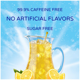 Crystal Light Lemonade Drink Mix packaging varies in style, versatile display in store.