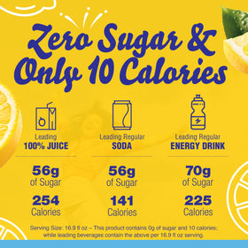 Crystal Light Lemonade on-the-go packets pouring into a water glass for refreshment.