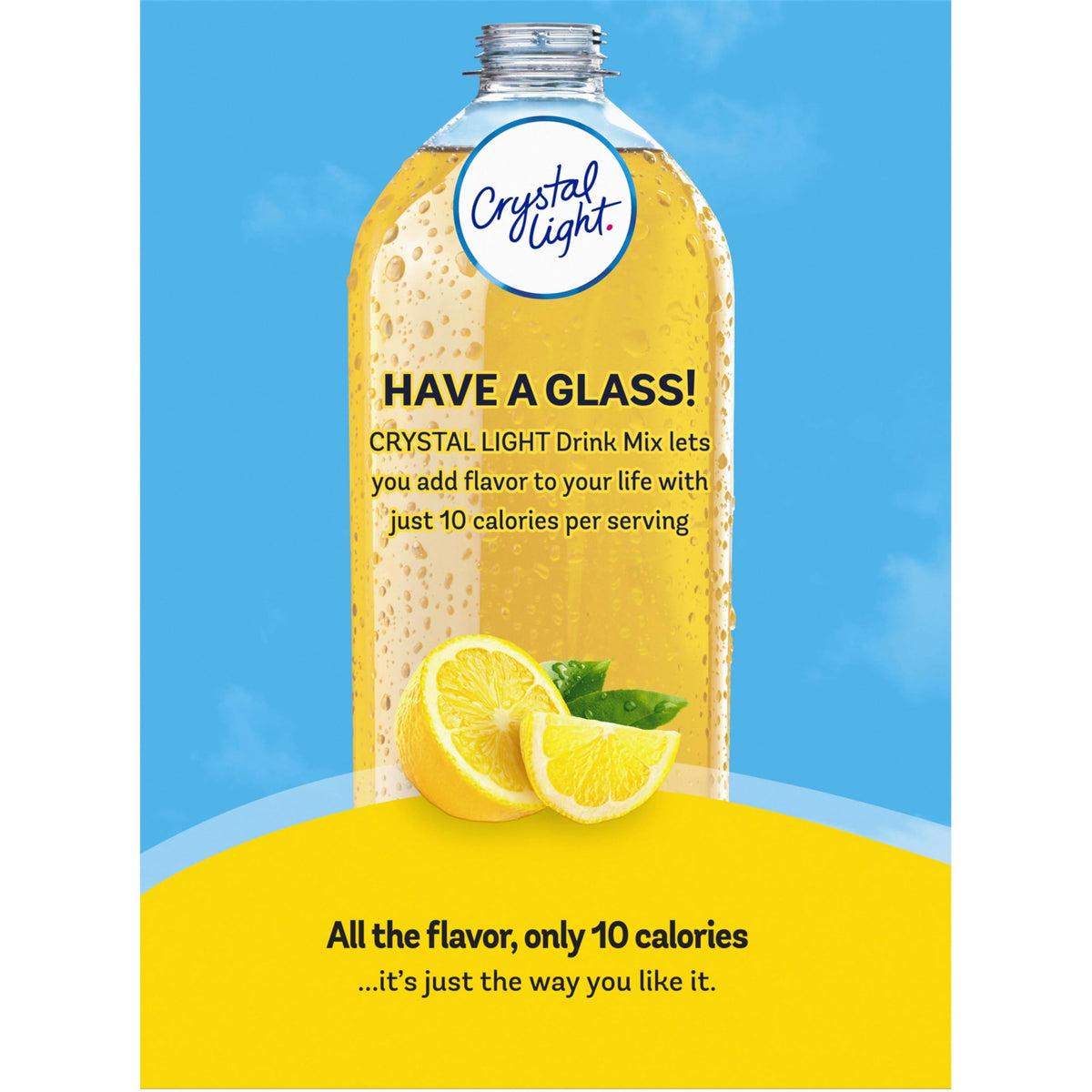 Crystal Light Lemonade packets on a desk ready for a break.