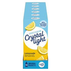 Crystal Light Lemonade packets ready to mix for quick zero sugar hydration