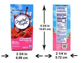 Crystal Light measuring spoon and instructions for quick setup.
