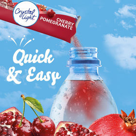 Crystal Light Natural Cherry Pomegranate prepared water in glass
