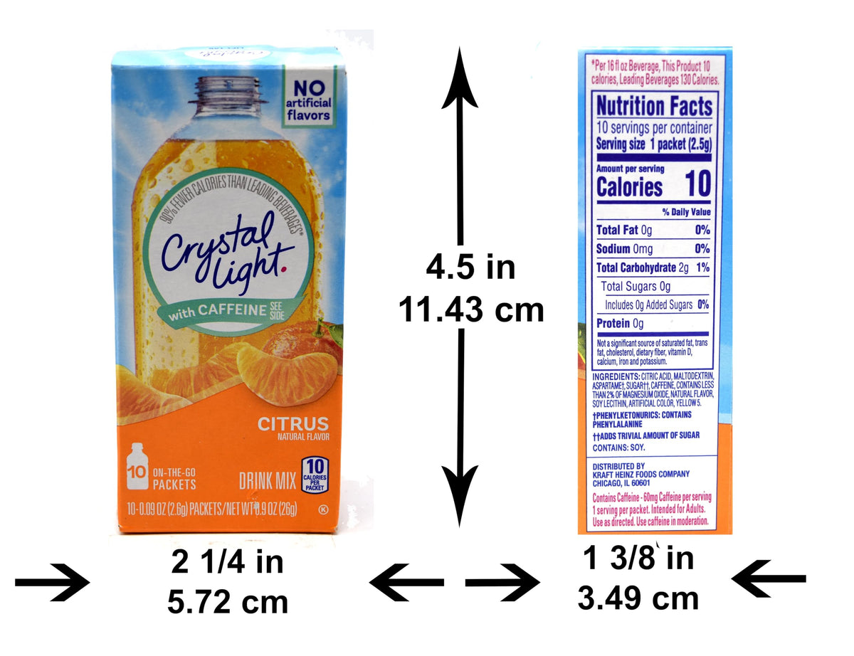 Crystal Light On The Go Citrus packets on the kitchen counter for easy on-the-go mixing