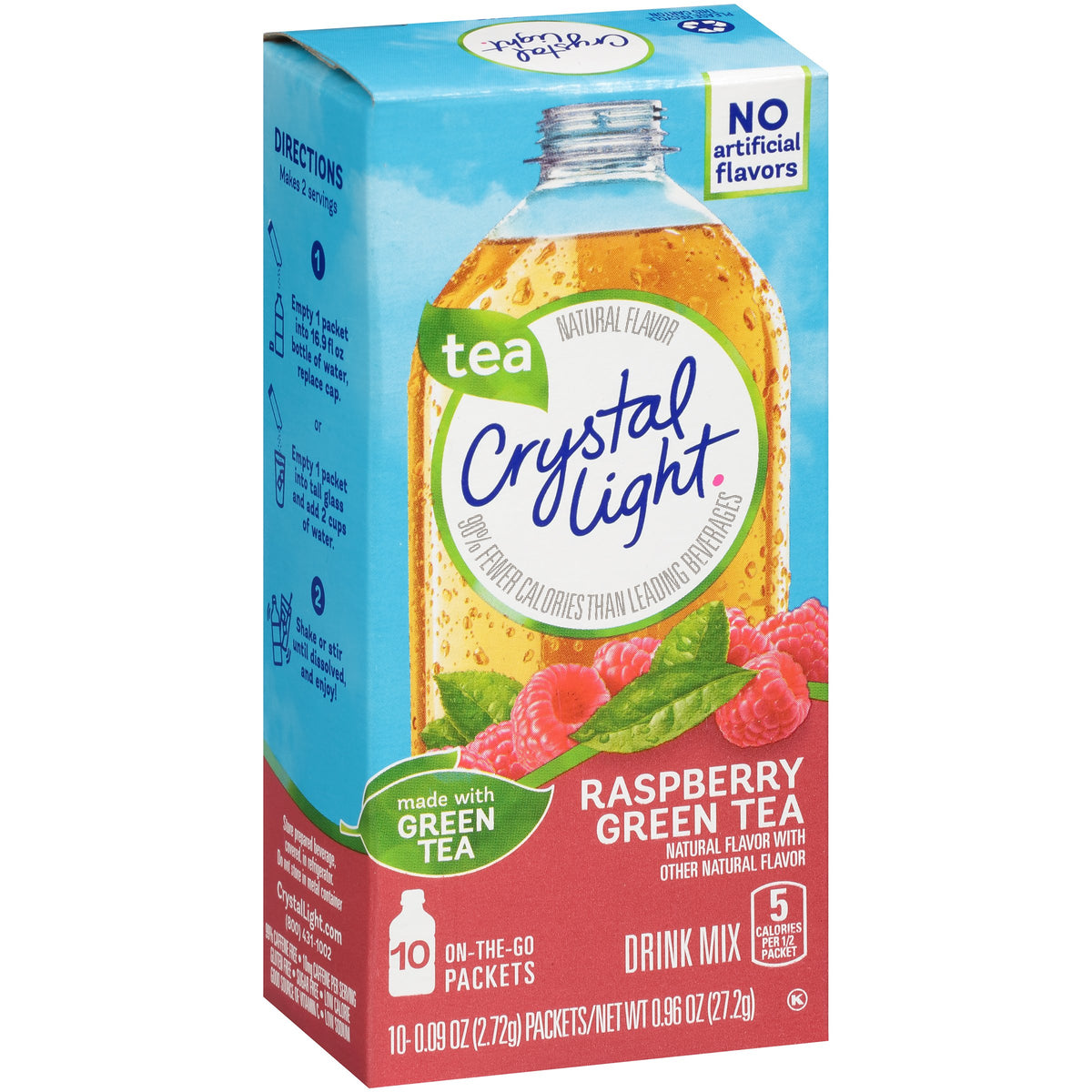Crystal Light On The Go Green Tea Raspberry box for easy on-the-go hydration.