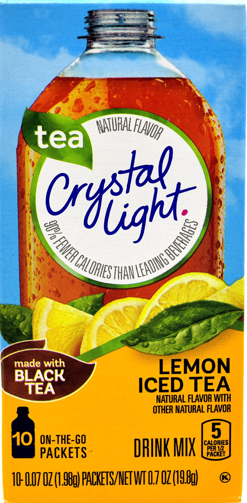 Crystal Light On The Go Lemon Iced Tea packets for quick refreshing hydration on the go