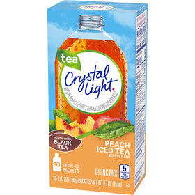 Crystal Light Peach box shows 10 packets per box for easy stocking