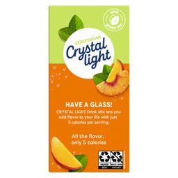 Crystal Light On The Go Peach Mango Green Tea cup ready-to-drink refreshment.