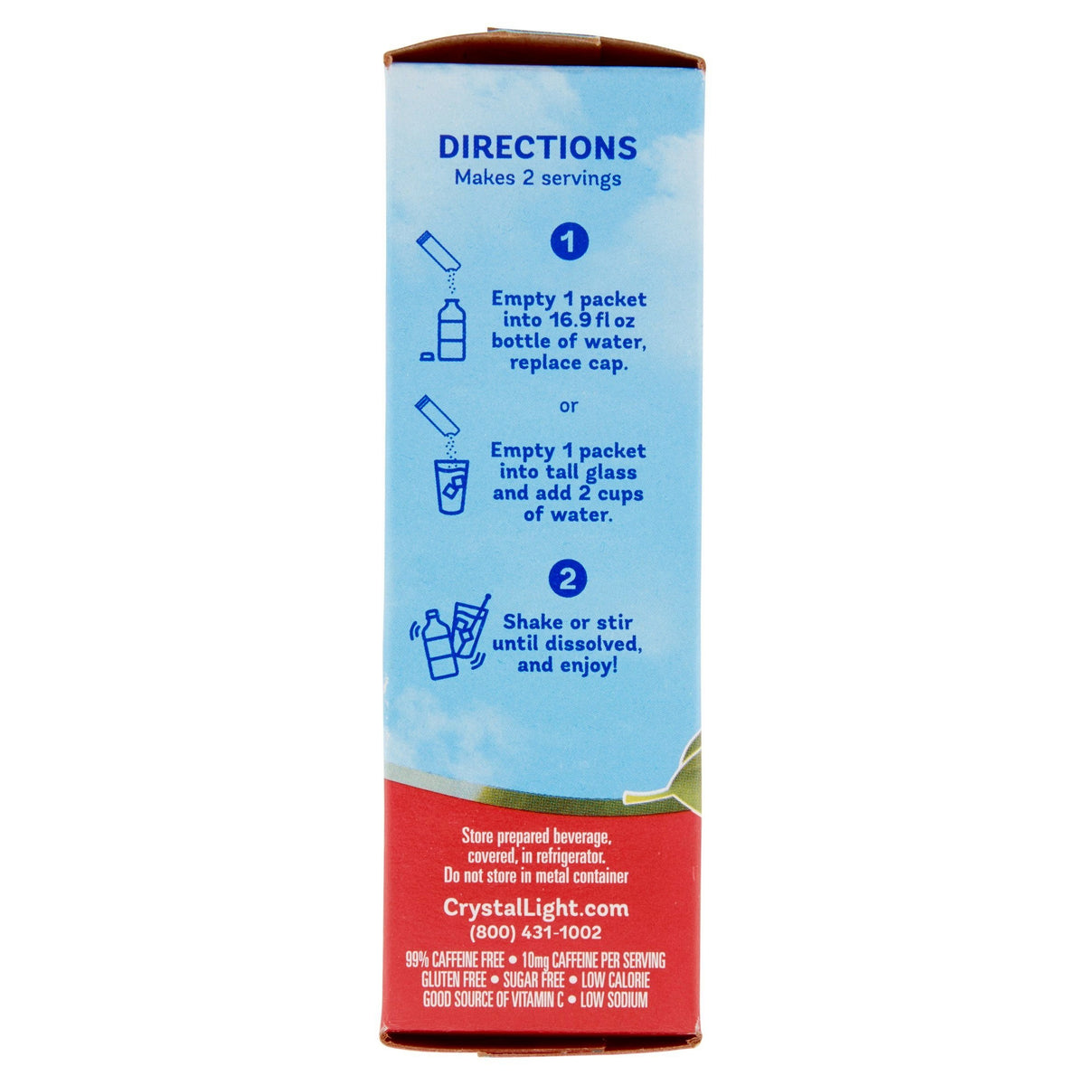 Crystal Light On The Go Raspberry Green Tea pour creates a bright, flavorful drink in seconds.