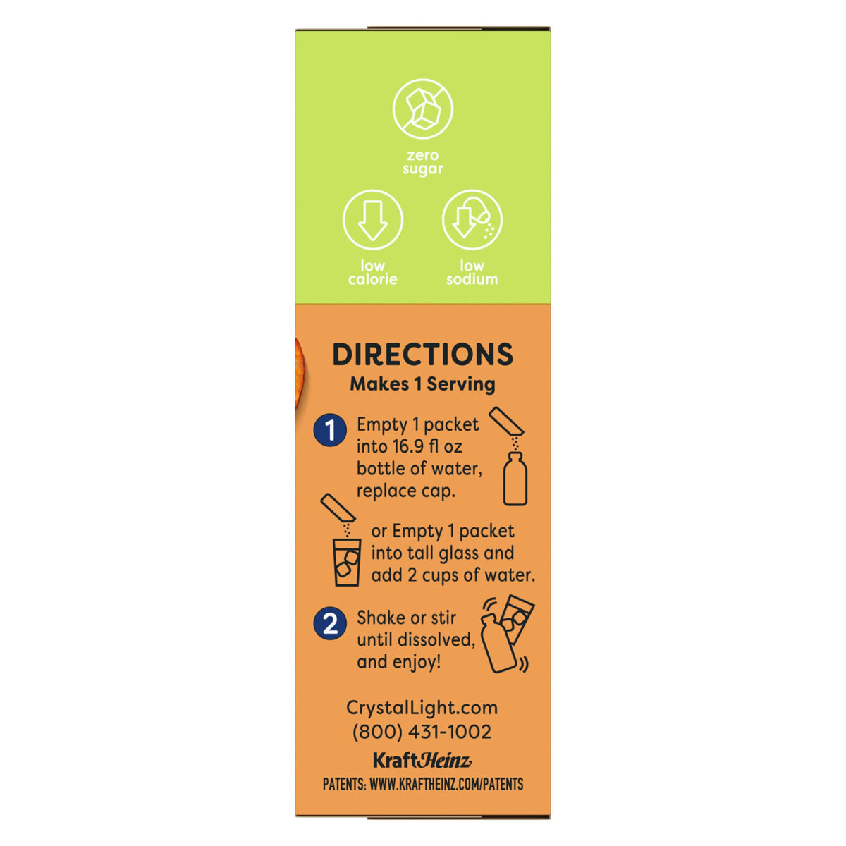 Refreshing peach aroma and black tea notes in Crystal Light.