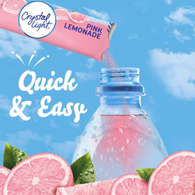 Crystal Light Pink Lemonade on the Go label emphasizes kosher and caffeine free.
