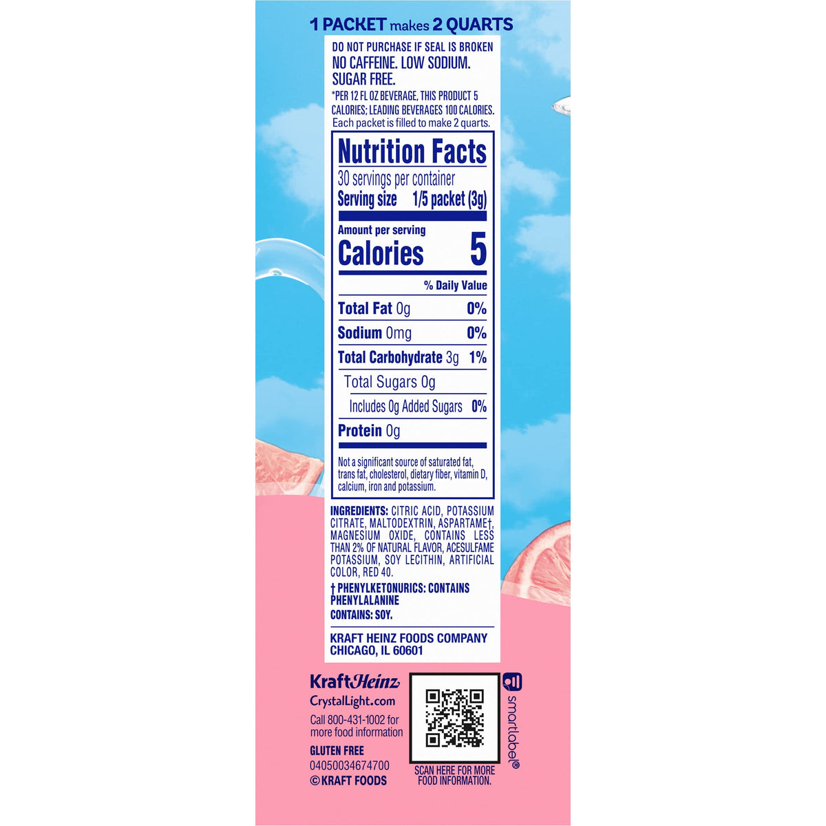 Crystal Light Pink Lemonade packaging invites quick, flavorful refreshments.