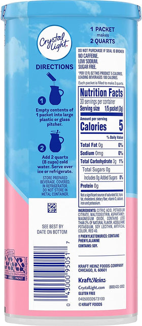 Crystal Light Pink Lemonade pitcher ready to create a 2-quart batch.