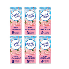 Crystal Light Pink Lemonade powder packet for easy, low-calorie mixing.