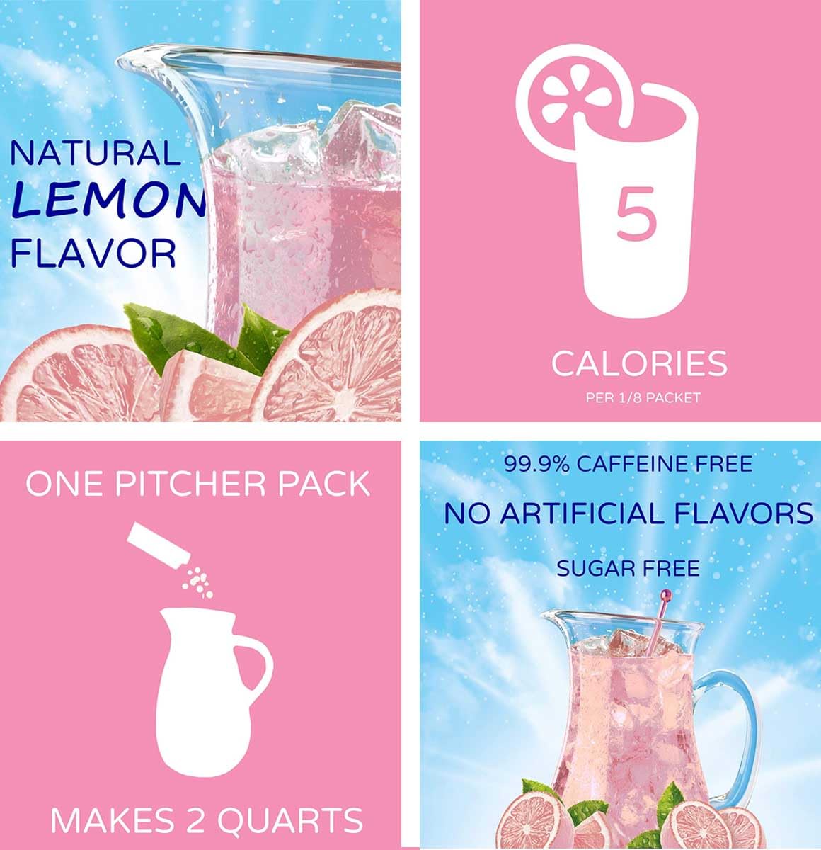 Crystal Light Pink Lemonade scoop beside powder for precise serving.