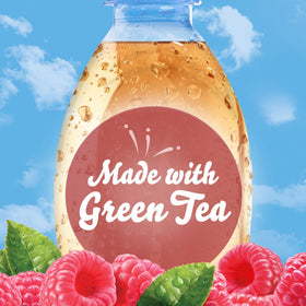 Crystal Light Raspberry Green Tea aroma and vibrant flavor cue.