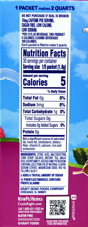 Six packets per canister enable fast two-quart mixes