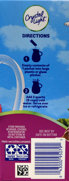 Pouring Crystal Light Raspberry Iced Tea into a glass for refreshment