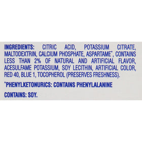 Crystal Light Raspberry Lemonade case on a stock shelf for quick restocking