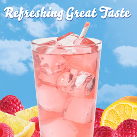 Crystal Light Raspberry Lemonade ingredients label highlighting zero sugar
