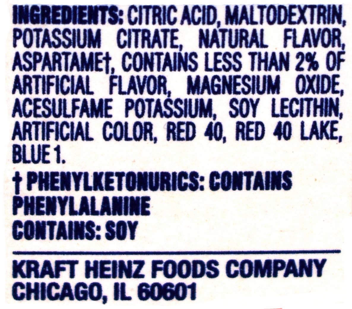 Three-canister carton of Crystal Light Strawberry Orange Banana for family use.