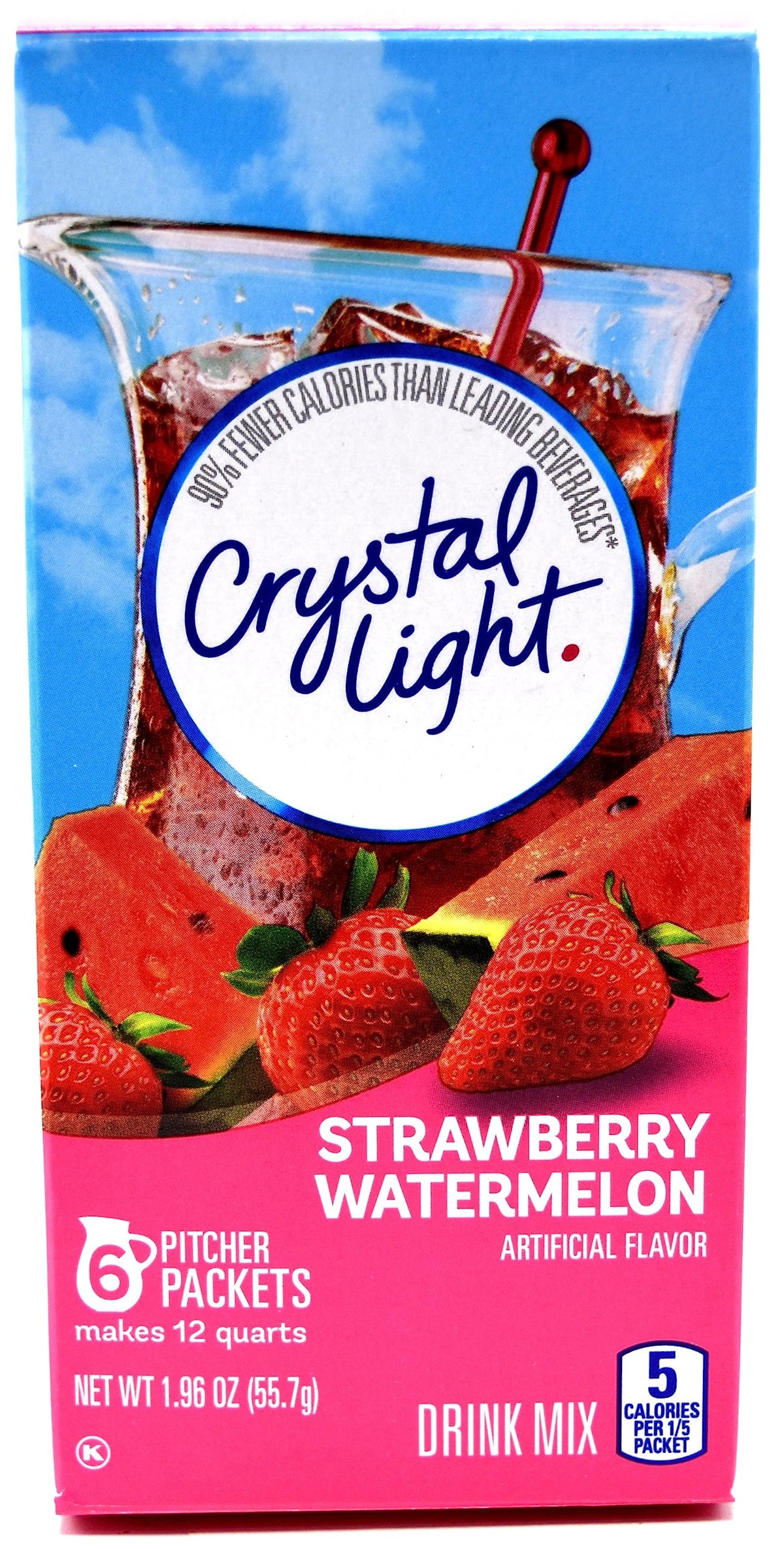 Crystal Light strawberry watermelon pitcher packs offer zero-sugar hydration
