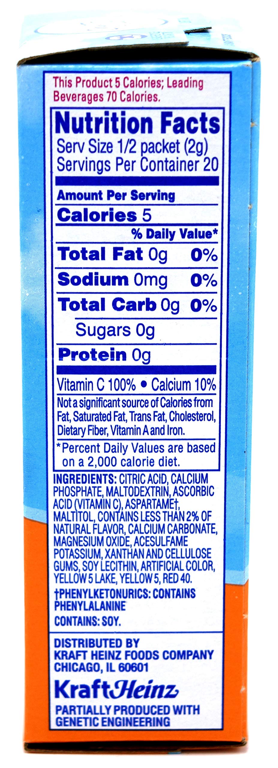 Sugar-free Crystal Light flavoring for a light, refreshing drink.
