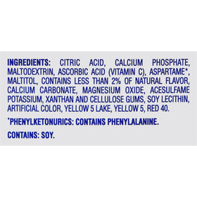 Crystal Light Sunrise Orange label highlights gluten-free and kosher features.