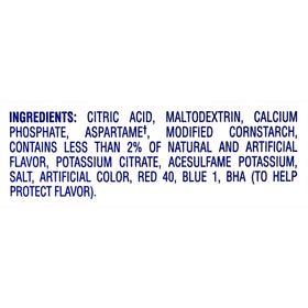 Crystal Light tear-open packet makes quick flavoring in a 20 oz bottle.
