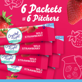 Crystal Light Wild Strawberry flavor blends easily into cold water for a tasty boost.