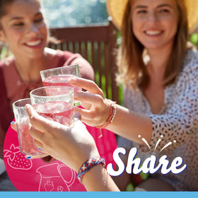 Crystal Light Wild Strawberry individual packet adds flavor to standard water bottle.