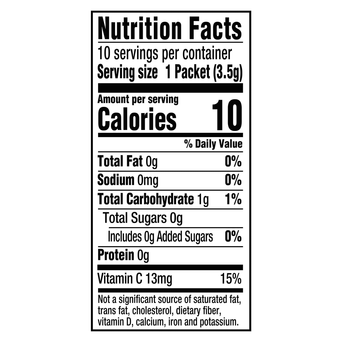Crystal Light zero-sugar cherry pomegranate powder packets offer a low-calorie refreshment.