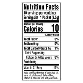 Crystal Light zero-sugar cherry pomegranate powder packets offer a low-calorie refreshment.