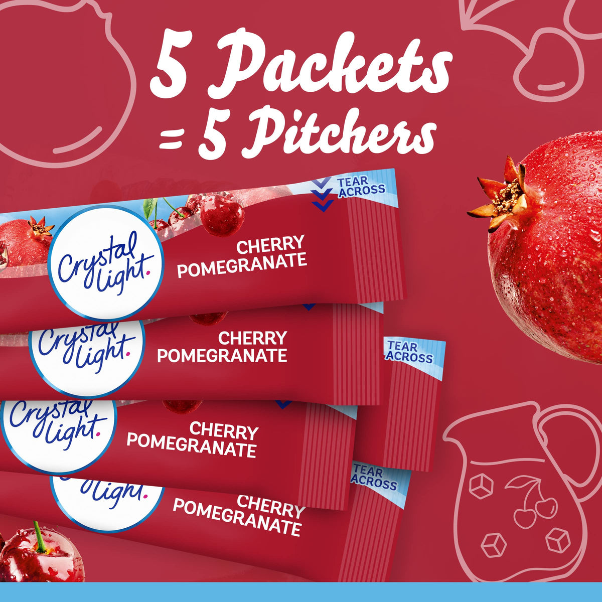 Crystal Light zero-sugar label communicates a guilt-free, low-calorie option.