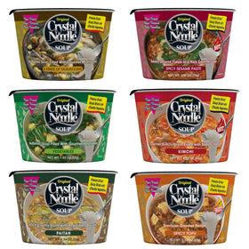 Crystal Noodle Soup variety pack with spicy sesame paste—quick weeknight meal with bold flavor.