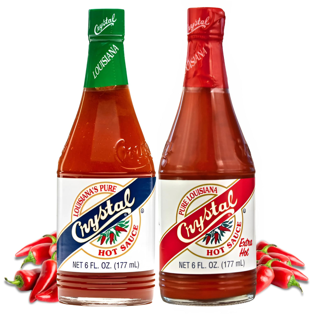 Crystal Original Hot Sauce bottle adds balanced zest to tacos and eggs.