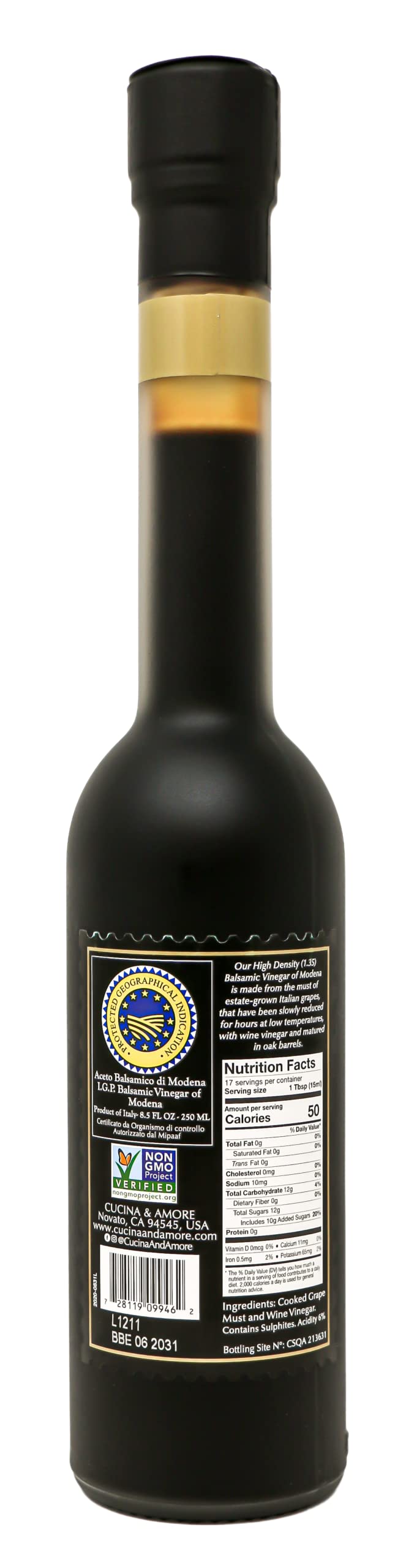 Cucina Amore balsamic glaze atop a dish for depth and aroma.