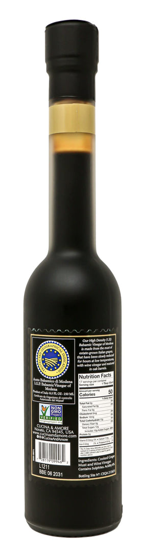 Cucina Amore balsamic glaze atop a dish for depth and aroma.