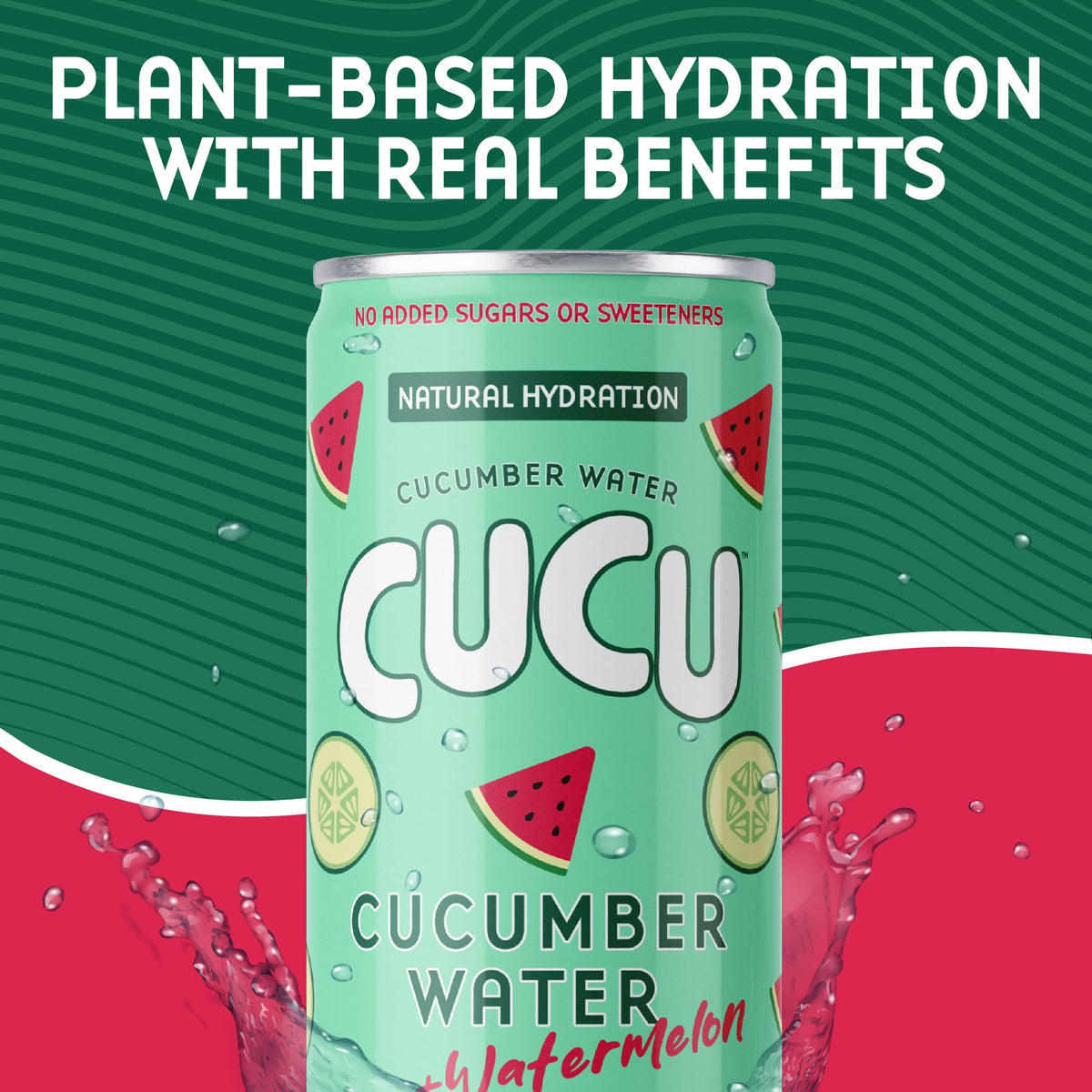 CUCU 12-pack display offers grab-and-go hydration for everyday use.
