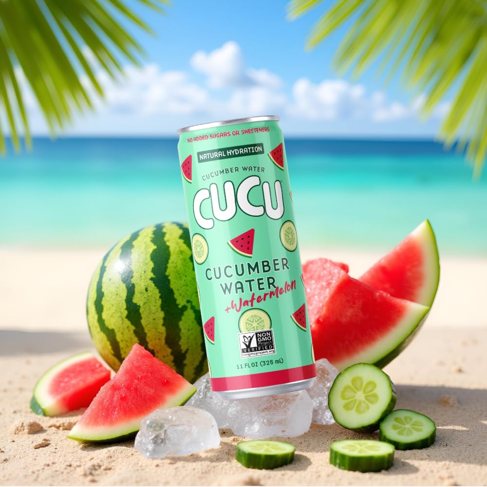 CUCU eco packaging emphasizes BPA-free recyclable cans and planet-friendly refreshment.