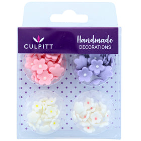 Culpitt Mini Flowers 6mm sugar paste with royal icing centre for cake decoration